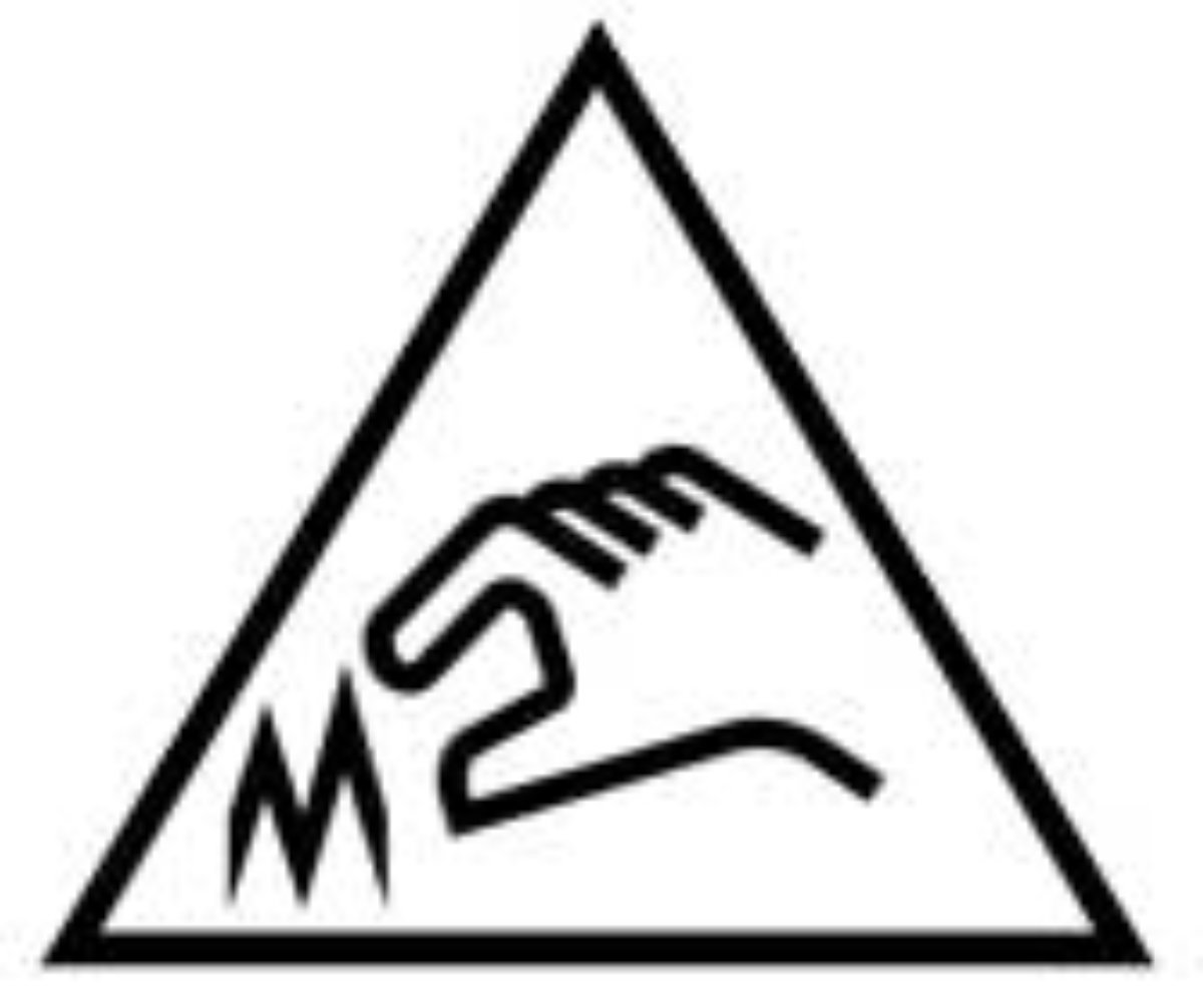 Black and white icon of the Caution symbol