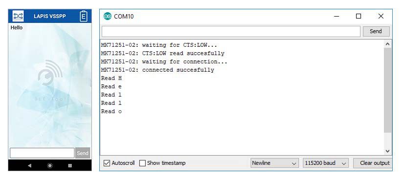 BLE serial communication