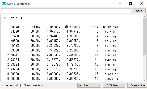 arduino stepcounter result