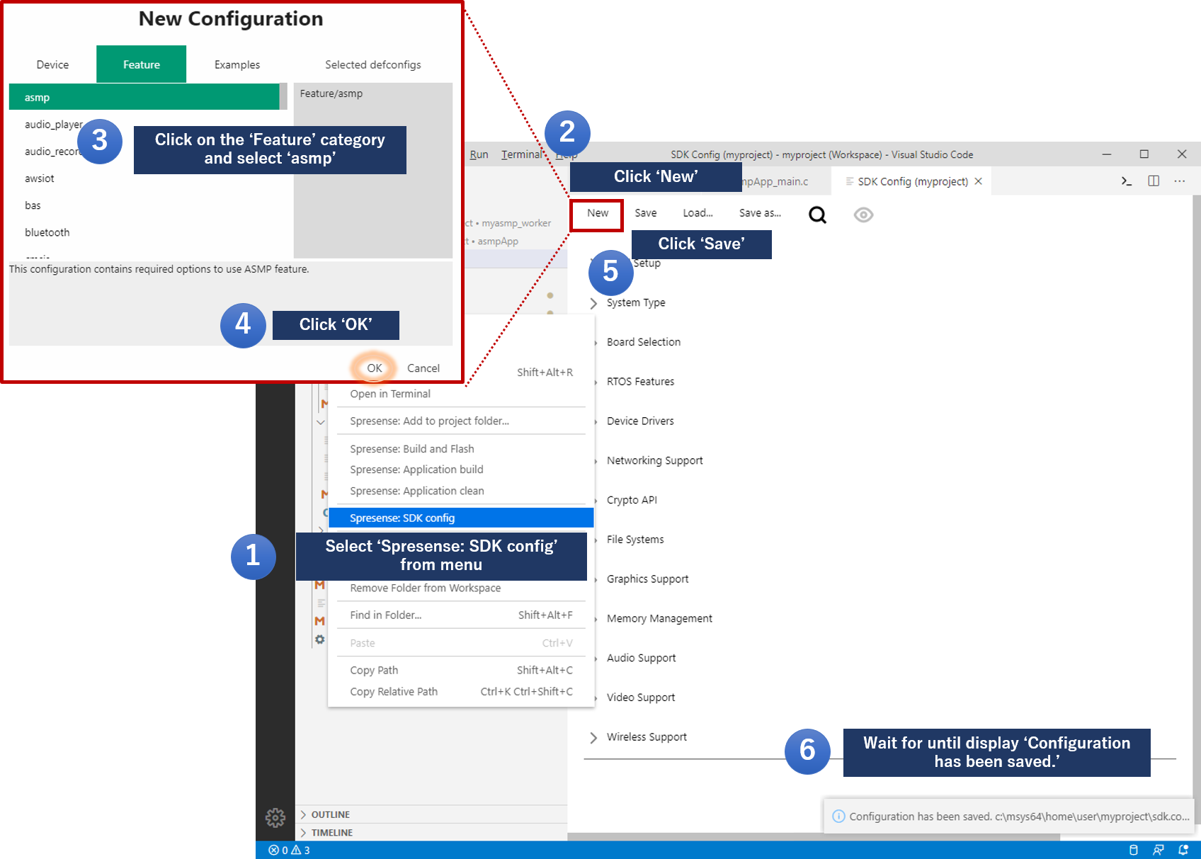 vscode sdk config asmp en